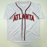 Autographed/Signed Fred McGriff Atlanta White Baseball Jersey JSA COA Auto