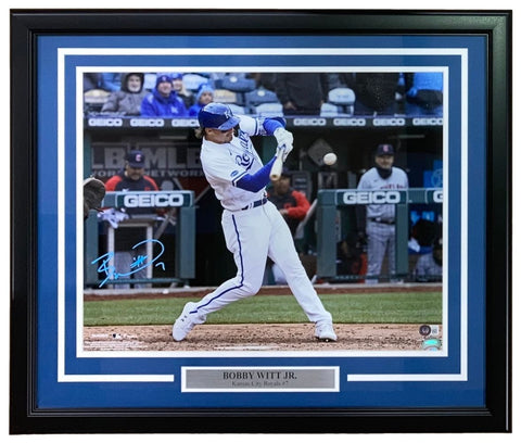 Bobby Witt Jr Signed Framed 16x20 Kansas City Royals Photo BAS ITP