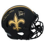 Rashid Shaheed Autographed "Who Dat" Saints Eclipse Authentic Helmet Beckett