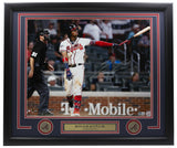 Ronald Acuna Jr. Signed Framed Atlanta Braves 16x20 Hr Pose Photo BAS ITP