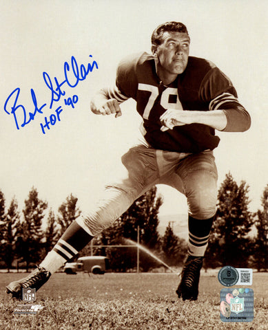 Bob St Clair Autographed San Francisco 49ers 8x10 Photo HOF BAS 45662