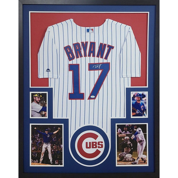 Kris Bryant Autographed Signed Framed Chicago Cubs Jersey JSA