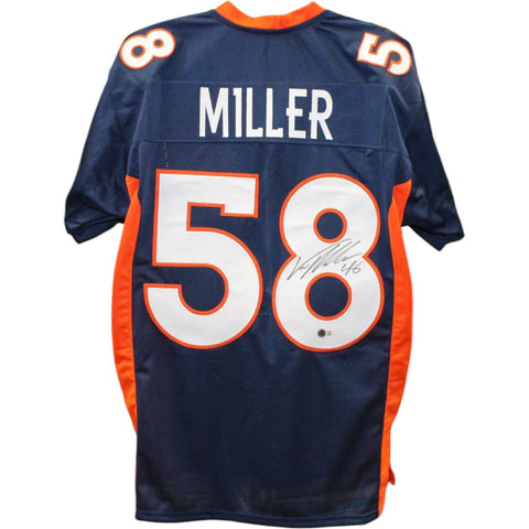 Von Miller Autographed/Signed Pro Style XL Blue Jersey Beckett 34319