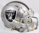 Richard Seymour Autographed Raiders Flash Speed Mini Helmet- Beckett W Hologram