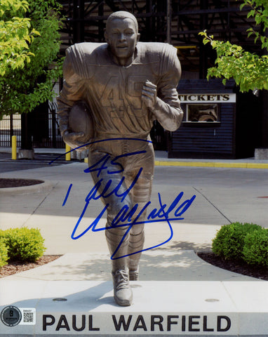 Paul Warfield Autographed Cleveland Browns 8x10 Photo Beckett 45506