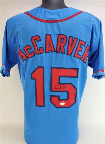 Tim McCarver Signed St. Louis Cardinals Jersey (JSA COA) 2xWorld Series Champ