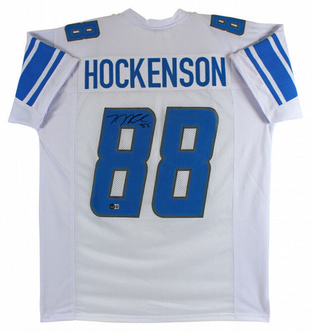 T. J. Hockenson Signed Detroit Lions Jersey (Beckett Holo) 2019 1st Rd Pk / Iowa