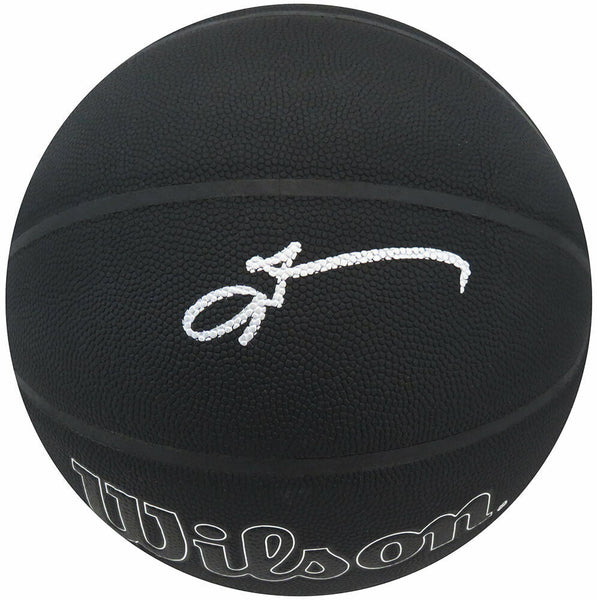 Allen Iverson Signed Wilson I/O Black 75th Anniversary Logo Basketball -(SS COA)