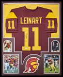 FRAMED USC TROJANS MATT LEINART AUTOGRAPHED SIGNED JERSEY TRISTAR HOLO