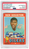 Ken Houston Signed Oilers 1971 Topps Rookie Trading Card #113 - (PSA Slabbed)