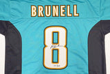 JACKSONVILLE JAGUARS MARK BRUNELL AUTOGRAPHED TEAL JERSEY BECKETT BAS QR 234540