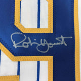 Autographed/Signed Robin Yount Milwaukee Pinstripe Baseball Jersey JSA COA