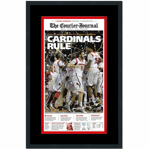 Framed The Courier-Journal Louisville 2013 NCAA Champions Newspaper 17x27 Photo