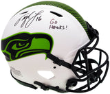 TYLER LOCKETT AUTOGRAPHED SEAHAWKS LUNAR ECLIPSE FULL SIZE AUTH HELMET GO HAWKS