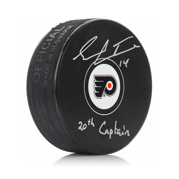 Sean Couturier Philadelphia Flyers Autographed Signed 20th Captain Puck JSA PSA