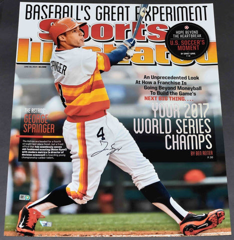 GEORGE SPRINGER SIGNED HOUSTON ASTROS SPORTS ILLUSTRATED 16x20 PHOTO FANATICS