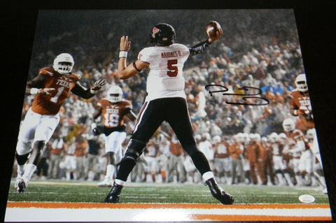 PATRICK MAHOMES II AUTOGRAPHED TEXAS TECH RED RAIDERS VS TEXAS 16x20 PHOTO JSA