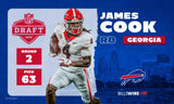 James Cook Buffalo Bills Flash Alternate Speed Mini Helmet (JSA) 2021 Georgia RB