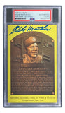 Eddie Mathews Signed 4x6 Milwaukee Braves HOF Plaque Card PSA/DNA 85025797