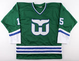 Dave Tippett Signed Hartford Whalers Jersey (Beckett) Playing career 1983-1995