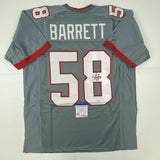 Autographed/Signed SHAQUIL SHAQ BARRETT Tampa Bay Pewter Football Jersey PSA COA