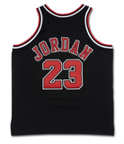 Michael Jordan Autographed '6x NBA Champ' Embroidered Black Jersey UDA LE 123