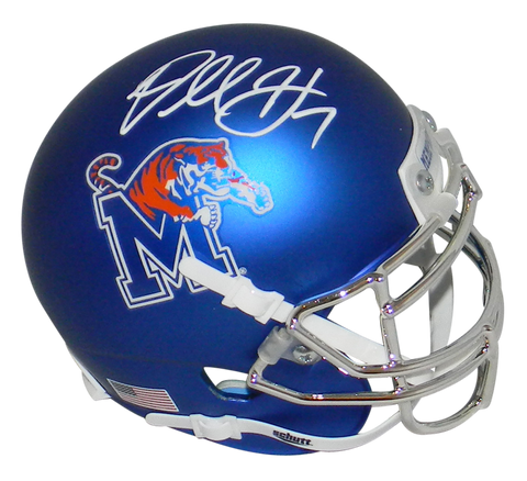 DARRELL HENDERSON JR SIGNED AUTOGRAPHED MEMPHIS TIGERS BLUE MINI HELMET BECKETT