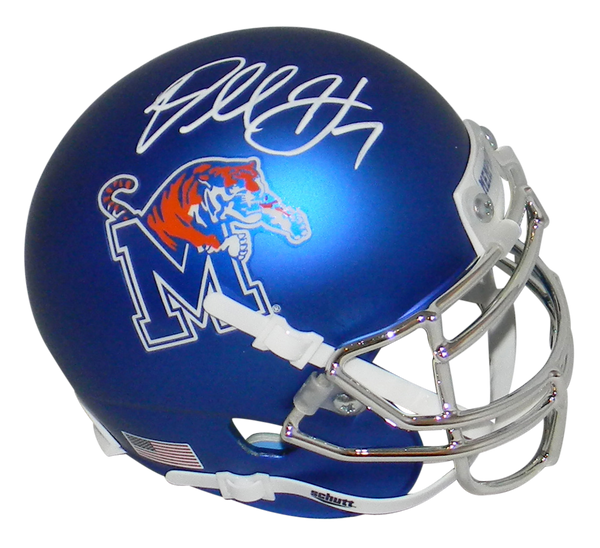 DARRELL HENDERSON JR SIGNED AUTOGRAPHED MEMPHIS TIGERS BLUE MINI HELMET BECKETT