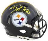 Steelers T.J. Watt Authentic Signed Speed Mini Helmet BAS Witnessed