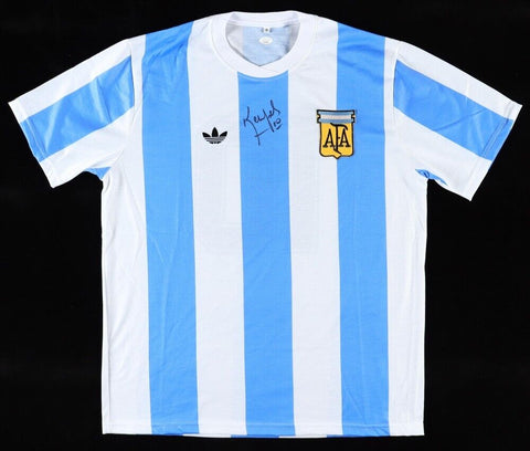 Mario Kempes Signed Argentina National Team Jersey (JSA COA) World Cup Champion