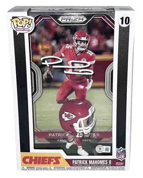 PATRICK MAHOMES SIGNED KANSAS CITY CHIEFS #10 PANINI PRIZM FUNKO POP FIGURE BAS