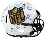 NFL 2k Rushers (8) Peterson, Sanders +6 Signed F/S Speed Proline Helmet BAS Wit