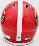 FRANK GORE AUTOGRAPHED 49ERS FLASH RED FULL SIZE SPEED HELMET BECKETT 231915