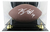 Ravens Kyle Hamilton Signed Wilson Super Grip Football W/ Case BAS Witnessed