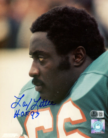 Larry Little Autographed Miami Dolphins 8x10 Photo HOF Beckett 47786