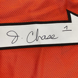 Framed Autographed/Signed Ja'Marr Chase 33x42 Cincinnati Orange Jersey BAS COA