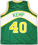 SEATTLE SUPERSONICS SHAWN KEMP AUTOGRAPHED SIGNED GREEN JERSEY JSA STOCK #215746