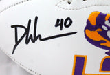 Devin White Autographed LSU Tigers Logo Football w/Insc.-Beckett W Hologram