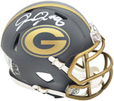 JOSH JACOBS AUTOGRAPHED PACKERS SLATE GRAY SPEED MINI HELMET BECKETT 230237