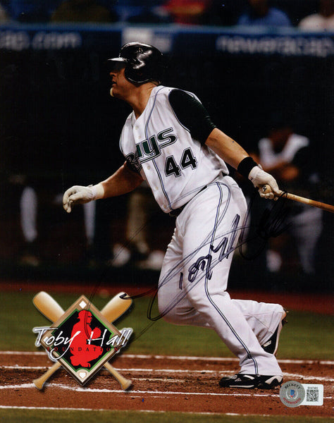 Toby Hall Autographed/Signed Tampa Bay Rays 8x10 Photo Beckett 46293