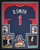 FRAMED ST LOUIS CARDINALS OZZIE SMITH AUTOGRAPHED JERSEY FANATICS HOLOGRAM