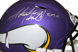 Adrian Peterson Signed Minnesota Vikings Authentic Speed Helmet ROY BAS 39014