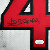 Framed Autographed/Signed Ace Bailey 35x39 Rutgers White College Jersey JSA COA
