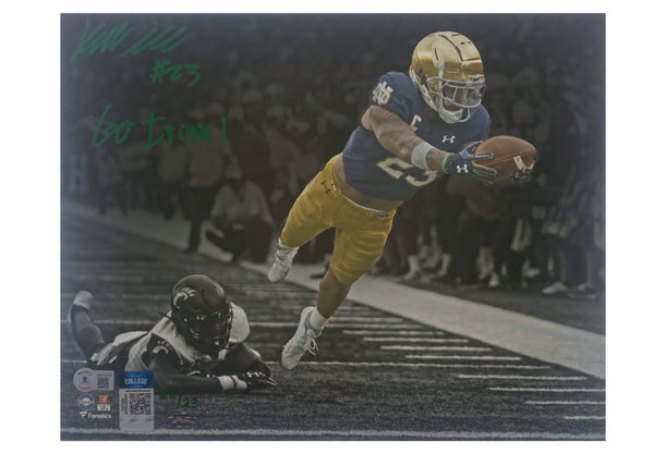 Kyren Williams Autographed "Go Irish" 11" x 14" Photo Beckett & GDL LE 23/23