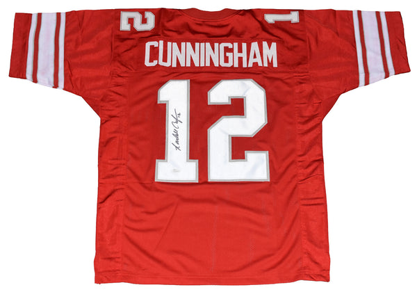 RANDALL CUNNINGHAM AUTOGRAPHED SIGNED UNLV REBELS #12 RED JERSEY JSA