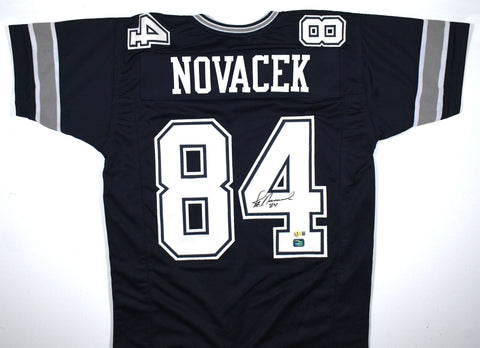 Jay Novacek Autographed Blue Pro Style Jersey - Beckett W Hologram *Black