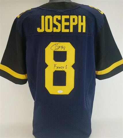 Karl Joseph Krazy 8 Signed West Virginia Mountaineer Nilke NCAA Jersey JSA COA