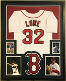 FRAMED BOSTON RED SOX DEREK LOWE AUTOGRAPHED SIGNED JERSEY BECKETT COA