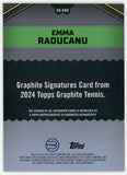 2024 Topps Graphite Tennis Emma Raducanu Auto Blue Refractor /50 #GS-ERU