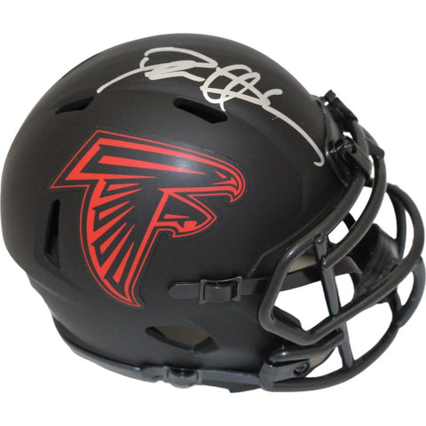 Deion Sanders Signed Atlanta Falcons Eclipse Mini Helmet BAS 36966